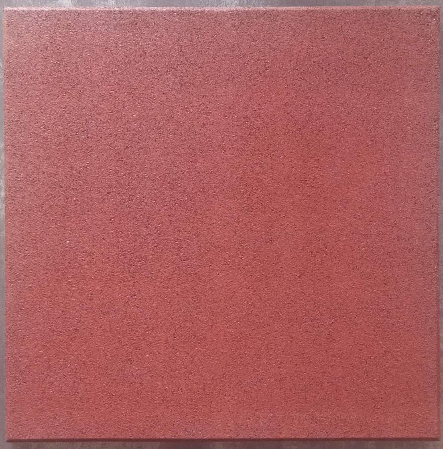 Dalle amortissante aire de jeux Rouge 50cm x 50cm - 25mm - Photo 3