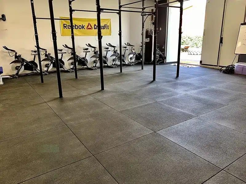 20 mm - Dalle amortissante caoutchouc 1 mètre x 1 mètre de Sport - Musculation - Crossfit - noir - Photo 1