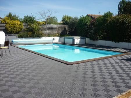 Dalle de sol polypropylène "Gris foncé" effet damier - Photo 1